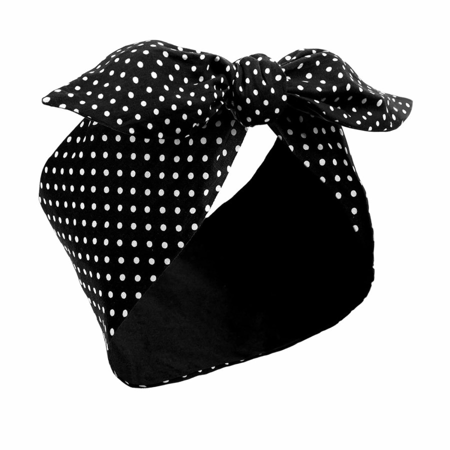 Hicarer Fashion Headbands | Costume Headband White Polka Dot Bandana Headband Wire Headband Halloween Dress Up Retro Hairband Headwrap Hair Accessories For Women And Girls(Red,Small Dots)