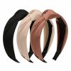 Etercycle Fashion Headbands | Etercycle 3 Pcs Pu Leather Knotted Headbands, Top Knot Pu Headband For Women, Hair Accessories For Daily Wearing, Dating, Sports, Yoga (Leather)