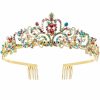 Makone Fashion Headbands | Makone Crowns For Women Princess Tiaras For Girls Queen Crown And Comb Tiara For Wedding Birthday Pageant Bridal Prom Christmas Gift (Silver)