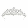 SWEETV Fashion Headbands | Sweetv Rose Gold Wedding Tiara For Women And Girls - Pageant Tiara Headband, Rhinestone Bridal Crown For Brides