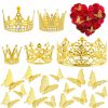 yyoemas Fashion Headbands | Yyoemas Round Crystal Queen Crowns For Women, Rose Gold Rhinestone Tiara Cake Topper, Wedding Crowns Tiara For Bridal Birthday Party Queen Pageant Hair Accessories