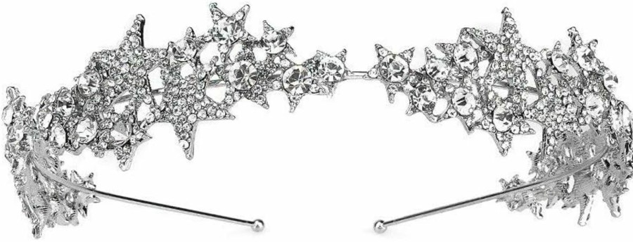 Aimimier Fashion Headbands | Aimimier Bridal Crystal Star Tiara Crown Rhinestone Headband For Wedding Prom Party Hair Jewelry For Women And Girls