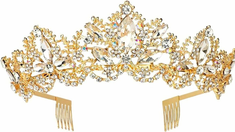 Sppry Fashion Headbands | Sppry Women Tiara - Baroque Ab Crystal Crown For Bridal Queen Princess Girls At Wedding Birthday Pageant Party