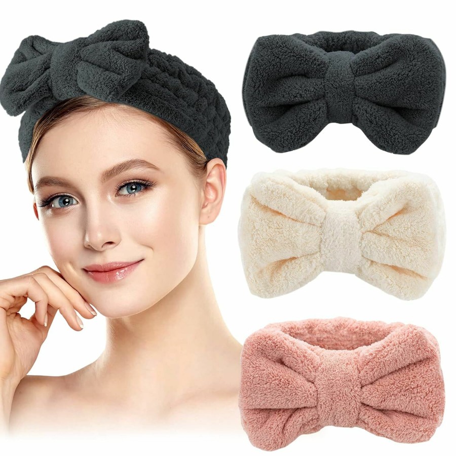 MIMITOOU Fashion Headbands | 3Pcs Headbands For Women Skincare Headband Spa Headband For Washing Face Makeup Headband Easter Headbands For Girls Face Wash Headband Teen Girl Gifts Trendy Stuff Easter Basket Stuffers For Teens