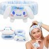 Kugiter Fashion Headbands | Kawaii Spa Headband And Wristband Set For Face Washing, Cute Soft Skincare Headbands For Women Girls, Fluffy Makeup Headband For Washing Face, Bath, Shower, Beauty