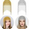 SVICCOOKQ Fashion Headbands | Sviccookq 2Pcs Beaded Headpiece,1920S Head Chain Flapper Crystal Cap Headpiece For Party,1920S Beaded Cap Headpiece Dance Cap Headpiece Silver+Headpiece For Women