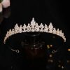 Aoligrace Fashion Headbands | Aoligrace 5A Cubic Zirconia Small Wedding Crowns For Women Princess Girls Tiara Sweet 16 Sparkly Cz Birthday Party Headpieces