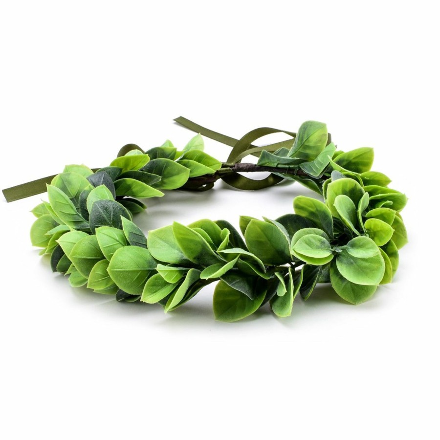 Floral Fall Fashion Headbands | Floral Fall Christmas Flower Crown Vintage Nature Berries Festival Woodland Wedding Headband Hd-02 (Green Leaf)