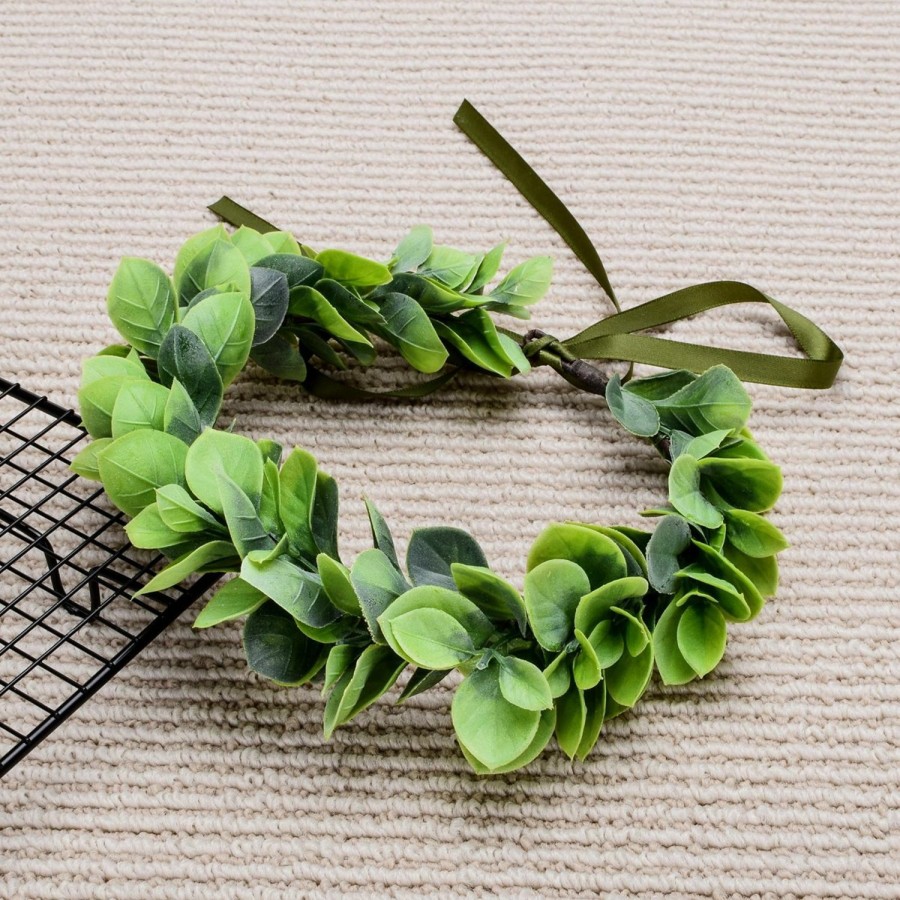 Floral Fall Fashion Headbands | Floral Fall Christmas Flower Crown Vintage Nature Berries Festival Woodland Wedding Headband Hd-02 (Green Leaf)