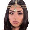 Brishow Fashion Headbands | Brishow Rhinestone Boho Head Chain Jewelry Forehead Gold Head Jewelry Wedding Crystal Festival Hair Chain Multi-Layered Headpiece For Women And Girls