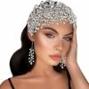 ULAPAN Fashion Headbands | Ulapan Hp376 Silver Rhinestone Wedding Headpiece For Women Handmade Bridal Headband Hair Accessories