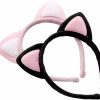 UP Fashion Headbands | Upstore 2 Pcs Cute Cat Ears Headbands Velvet Cloth Wrapped Plastic Headwear Princess Hair Bands Hair Hoop Favors Holiday Cosplay Party Costume Hair Accessories For Girls Woman (Color Random)