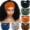 Olbye Fashion Headbands | Olbye Wide Headbands Women Knotted Turban Headband Elastic Non Slip Hairbands Yoga Workout Head Wraps Running Sweatbands Boho Head Bands Fashion Hair Accessories For Women Pack Of 6