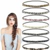 Ovenot Fashion Headbands | Befirys 7 Pcs Rhinestone Beaded Headbands, Fashionable Crystal Beaded Elastic Hairbands For Women Girls Hair Jewelry Accessories