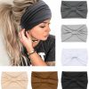 IVARYSS Fashion Headbands | Ivaryss Wide Headbands For Women, Neutral Knotted Head Wraps Turbans, Large African Style Head Bands Hair Accessories, 6 Pack