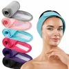 MAQIHAN Fashion Headbands | Maqihan Spa Hair Wrap Headband - 6 Pcs Facial Hair Wraps Headbands For Spa Facial Head Wraps Adjustable Towel Microfiber Headband For Washing Face Spa Terry Cloth Headbands For Women Facials