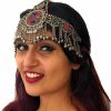 Duel On Jewel Fashion Headbands | Ertugrul Halima Turkish Kayi Tribal Afghan Kuchi Headband Ornament Jewelry In Antique Finish Bells Multicolor Stones - Costume Party Belly Dancing Ramadan Eid Womens Gifts - Duel On Jewel