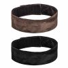 EBOOT Fashion Headbands | 2 Pack Velvet Wig Band Head Hair Band Adjustable Fastern (Black And Brown)