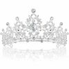 TOCESS Fashion Headbands | Tocess Silver Crown For Women Crystal Tiara For Girls Rhinestone Queen Princess Crown For Bridal Wedding Prom Costume Party Quinceanera Hair Accessories, Ideal Gift For Women (Silver)