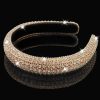 AHONEY Fashion Headbands | Ahoney Rhinestone Headband For Women Girls, Hair Bling Crystal Glitter Sparkly Diamond Padded Headband Fancy Jeweled Headpiece Holiday Hair Accessories Birthday Gifts (Gold)