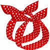 Hicarer Fashion Headbands | 2 Pieces Polka Dot Headbands For Girls And Women Headband Retro Bandana Halloween Dress Up 50S Wire Headband Vintage Print Christmas Hairband (Red, Black)