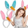 BASEMMAHER Fashion Headbands | Basemmaher Easter Bunny Ears Headband Cute Plush Rabbit Ear Carrot Hair Band Headdress Costume Hair Accessories For Women Girls Easter Birthday Wedding Party Hair Hoop Headwear Decoration 2Pcs