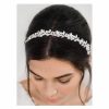 SWEETV Fashion Headbands | Sweetv Bridal Headpiece For Wedding Crystal Bridal Headband For Wedding Bridal Hair Pieces Hair Accessories For Women Girl Hair Vine Silver