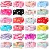 Riceshoot Fashion Headbands | Riceshoot 24 Pcs Spa Headband Bow Hair Band For Washing Face Women Skincare Headbands Elastic Makeup Headband Coral Fleece Face Wash Headband Facial Headband Hairlace Head Wraps For Cosmetic Shower