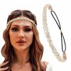 deladola Fashion Headbands | Deladola Gold Rhinestone Jewelry Elastic Headband Crystal Headpieces Head Chain Sparkly Hair Accessories For Women (Gold)