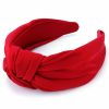 TOBATOBA Fashion Headbands | Tobatoba Red Headband Knotted Headband For Women, Top Knot Headband Satin Silk Red Headbands For Women, Head Bands For Women'S Hair, Wide Headbands Non Slip Fashion Hair Accessories For Women