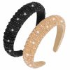 Wecoe Fashion Headbands | Wecoe Hot Pink Headband Fashion Rhinestone Headband Women Padded Headband Fancy Bling Diamond Sparkle Crystal Beaded Headband Cute Hair Band Holiday Hair Accessories For Women Girls Sweetest Day Gifts