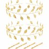 WILLBOND Fashion Headbands | 2 Pieces Headpieces Wedding Metal Hair Vine Headband, Gold Leaf Bridal Headpieces For Bride And Bridesmaid, Baby Shower, Photo Taking, Greek Or Roman Costume (13.5 Inches)