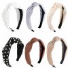 Lizioo Fashion Headbands | Lizioo Knotted Headbands For Women Pearl Headbands Fashion Headbands Cute Knot Headband Wide Headbands No Slip,Headband For Girl And Women (Pearl Solid)