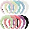 RAISEY Fashion Headbands | Raisey 10 Pcs Spa Headband Bulk, Wash Face Headband For Women Makeup Headband Sponge Headbands Face Wash Headband Puffy Hair Band For Washing Face Makeup Women Girls (Terry Cloth)