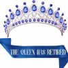 JPACO Fashion Headbands | Jpaco Retirement Tiara & Sash Set The Queen Has Retired Sash And Crown With Rhinestones For Women & Large Gold Safety Metal Pin. Great For Retirement Party & Events