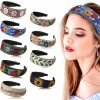 Geosar Fashion Headbands | 9 Pack Boho Headband Embroidery Headband For Women Bohemia Handmade Wide Headbands Vintage Ethnic Style Hair Bands Hair Turban Floral Embroidered Headband For Girls Hair Accessories, 9 Styles