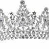 HEWEICSY Fashion Headbands | Heweicsy Tiaras And Crowns For Women,Crystal Wedding Tiara For Women Royal Queen Crown Headband Metal Princess Tiara For Bride Birthday Prom