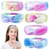 Waydress Fashion Headbands | Waydress 6 Pieces Spa Headbands Girls Soft Tie Dye Headbands Elastic Adjustable Rainbow Headbands Non Slip Turban Headwraps For Kids Hair Accessories Spa Sleepover Party Supplies