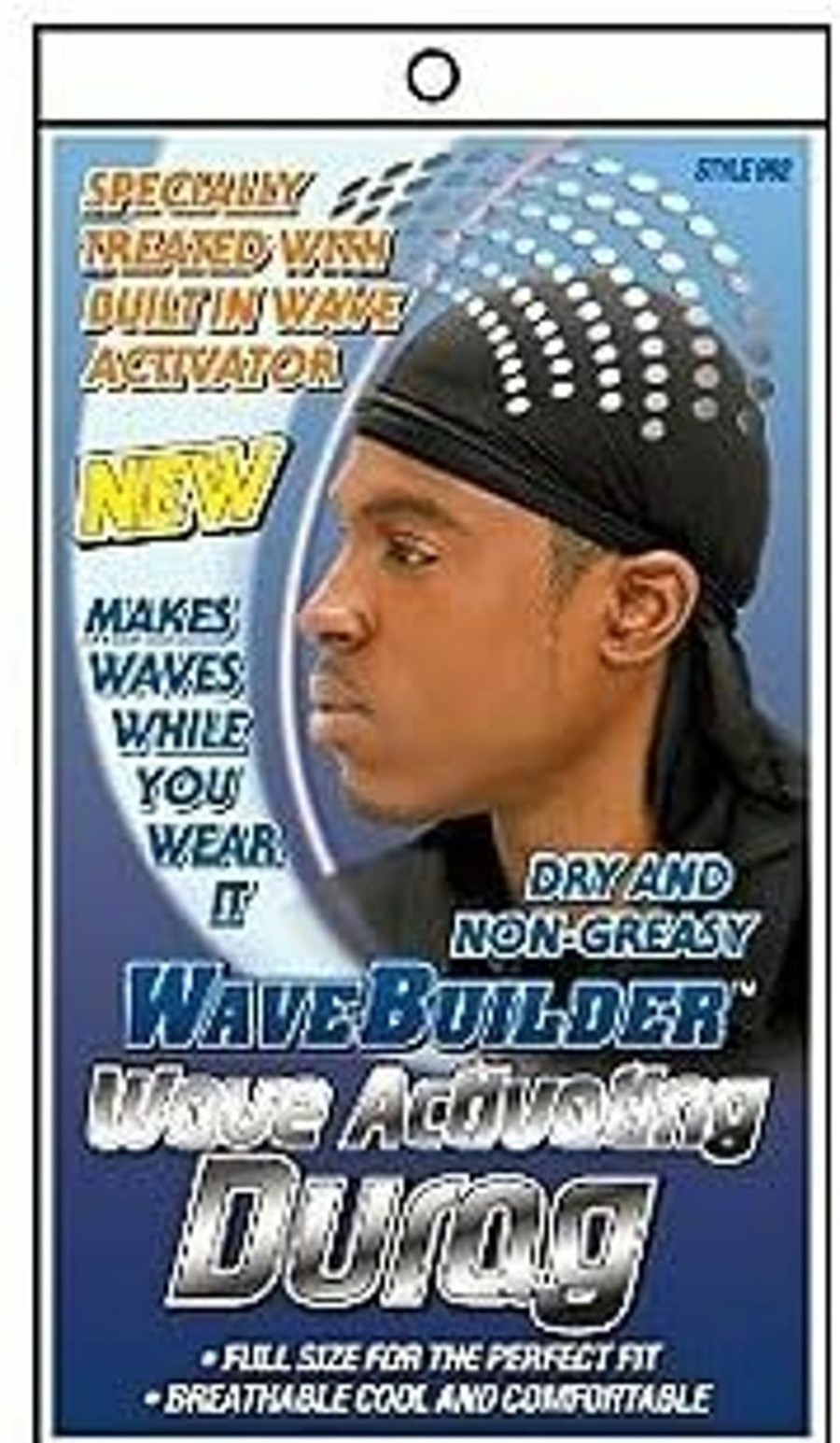 WAVEBUILDER Fashion Headbands | Wavebuilder Premium Hair Wave Activating Durag, Black