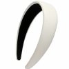 LONEEDY Fashion Headbands | Loneedy 1.7 Inch Leather Hard Headband Wide Headband Padded Headband Hairband For Women (White)