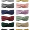 DF DUALFERV Fashion Headbands | Knotted Headbands For Women And Girls, Head Bands No Slip Fashion For Women And Girls, 12 Pcs Headbands For Girls With 12 Colors