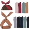 AUEAR Fashion Headbands | Auear, 9 Pack Solid Color Twist Bow Headband Wired Hair Tie Wire Headbands Rabbit Ear Bow Head Wraps For Women Girls Hair Accessories