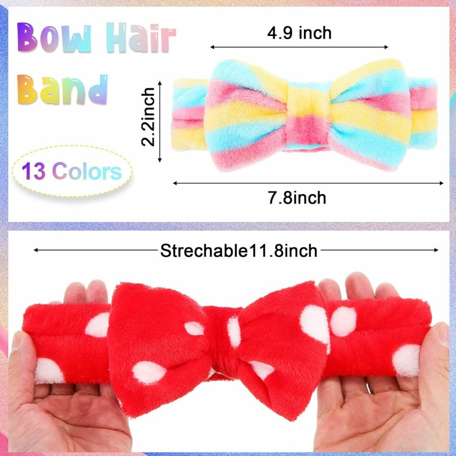 Jutom Fashion Headbands | 74 Pieces Spa Headband Coral Fleece Women Bow Makeup Headband Cosmetic Skincare Hair Band For Washing Face Soft Facial Hair Wrap Head Band Terry Cloth Headbands For Girls Shower Party, 32 Styles