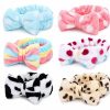 Casoty Fashion Headbands | Casoty 6 Pcs Spa Headband, Bow Hair Band, Soft Coral Fleece Makeup Headband, Makeup Headband, Makeup Hair Band, Skincare Headbands, Makeup Headband For Face Washing Shower Skin Care Yoga