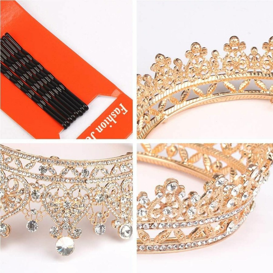 NODG Fashion Headbands | Nodg Gold Crowns For Women Bride Princess Crowns Tiaras And Crowns For Women Elegant Crowns Women'S Headbands Bridal Wedding Headbands For Women