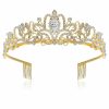 forenee Fashion Headbands | Forenee Silver Crown Rhinestone Tiaras For Women Crystal Birthday Crown With Combs Queen Crown For Women Princess Tiaras For Halloween Wedding Christmas