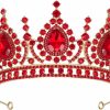 SWEETV Fashion Headbands | Sweetv Baroque Queen Crown Crystal Tiaras And Crowns For Women Halloween Costume Hair Accessories For Photo Shoot Prom Birthday Party