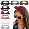 Huachi Fashion Headbands | Huachi 8 Packs Bow Headbands For Women'S Hair, Fashion Retro Bunny Ear Hair Accessories Girls Cute Knotted Bandana Headband Non Slip, Boho Elastic Workout Yoga Solid Color Headwrap