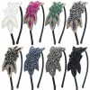 inSowni Fashion Headbands | Insowni 8 Pack Multi Color Beaded Flower Headbands Rhinestone Elastic Hair Hoops For Women Girls