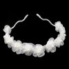 Honbay Fashion Headbands | Honbay Faux Pearl White Gauze Flower Hair Hoop Headband Wedding Hair Accessory Photography Headwear For Women And Girls